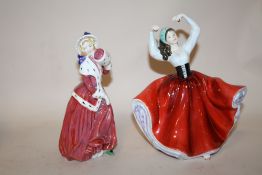 TWO ROYAL DOULTON FIGURES KAREN HN2388 AND CHRISTMAS MORN HN1992