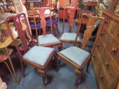 A SET OF 4 1920'S DINING CHAIRS