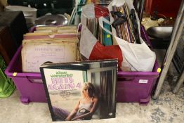 TWO BOXES OF MOSTLY CLASSICAL LP RECORDS AND 78S