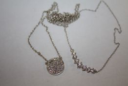 TWO STERLING SILVER NECKLACES, TOTAL WEIGHT 6.9G