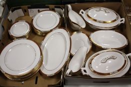 TWO TRAYS OF SPODE RICHMOND DINNERWARE