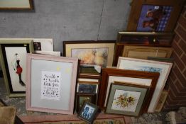 A LARGE QUANTITY OF PICTURES AND PRINTS