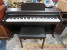 A 'GEM' RP120 ELECTRIC PIANO WITH STOOL / HOUSE CLEARANCE