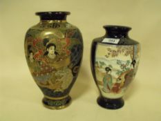 TWO JAPANESE STYLE CERAMIC VASES