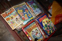 TWO BOXES OF COMICS TO INCLUDE GHOSTBUSTERS, BEANO ETC.