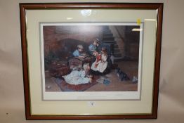 A FRAMED AND GLAZED SIGNED LIMITED EDITION PRINT BY DAVID SHEPHERD ENTITLED 'BUT TEDDY DOESNT NEED A