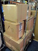 A CAGE OF MIXED ITEMS TO INCLUDE SCREEN PROTECTORS, PHONE CASES, SUNDRIES TOYS ETC