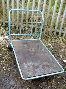 A FLATBED TROLLEY 67 CM X 100 CM