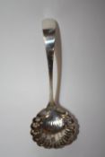 A HALLMARKED SILVER SIFTER SPOON