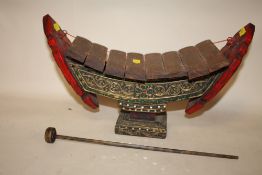 A 20TH CENTURY DECORATIVE CARVED WOODEN GLOCKENSPIEL