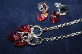 A MODERN SILVER / 925 NECKLACE AND BRACELET - APPROX 12 G