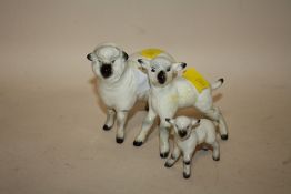 A TRIO OF BESWICK SHEEP