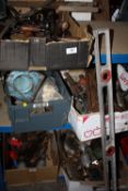 FIVE BOXES OF TOOLS ETC