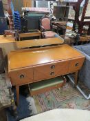 A RETRO LIGHT OAK DRESSING TABLE W-114 CM