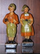 A PAIR OF 19TH CENTURY STYLE CHALK FIGURES