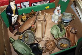A COLLECTION OF WADE CERAMICS TO INCLUDE FIGURES, IRISH WADE ETC