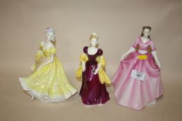 THREE ROYAL DOULTON LADY FIGURES, NINETTE HN2379, LORETTA HN2337 AND GLORIA HN3200