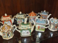 A COLLECTION OF EIGHT NOVELTY SADLER TEAPOTS