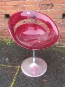 A RETRO ITALIAN MADE 'ARIK LEVY-TINA' CHAIR