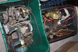 TWO BOXES OF HANDTOOLS AND PARTS ETC