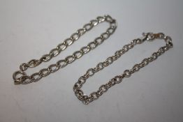 TWO LADIES SILVER BRACELETS