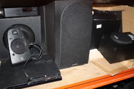 ELECTRICALS TO INCLUDE A STEEPLETONE HI - FI, KENWOOD DPF-J3030, SPEAKERS, KENWOOD CASSETTE DECK