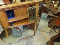 A COLLECTION OF ASSORTED MIRRORS