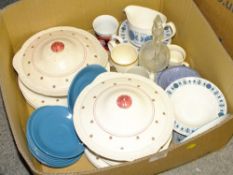 A TRAY OF ASSORTED CHINA