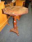 AN ANTIQUE MAHOGANY SEWING TABLE A/F
