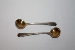 TWO HALLMARKED SILVER CONDIMENT SPOONS