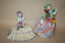 TWO ROYAL DOULTON FIGURES, AUTUMN BREEZES HN1911 AND DAY DREAMS HN1731
