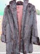 A 1940s / 50s SWING STYLE REAL FUR COAT (Approx size 46