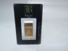 BAIRD & Co BULLION MERCHANTS LONDON 20g 999.9 FINE GOLD BAR