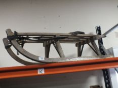 A VINTAGE WOODEN SLEDGE