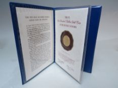 A 1975 ONE HUNDRED BALBOA GOLD PROOF COIN OF THE REPUBLIC OF PANAMA CONTAINED IN ORIGINAL FOLDER,