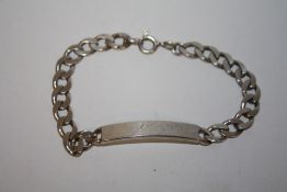 A STERLING SILVER I.D. BRACELET
