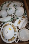 A TRAY OF ROYAL ALBERT NOTTY PINE AND IVY LEA CHINA