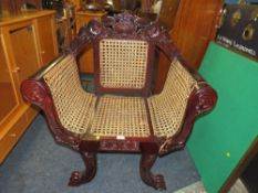 A CEREMONIAL STYLE BERGERE CHAIR