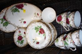 A TRAY OF COLLINGWOOD CRIMSON GLORY CHINA