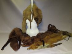 FOUR VINTAGE FOX FUR STOLES