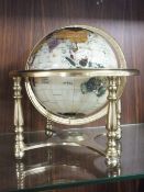 A MODERN GEMSTONE GLOBE, HEIGHT 30 CM