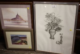 A COLLECTION OF PICTURES AND PRINTS TO INCLUDE WATERCOLOURS, SIGNED LIMITED EDITION PRINTS TO
