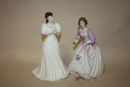 TWO ROYAL DOULTON LADY FIGURES, ASHLEY H3420 AND MARIA HN3381