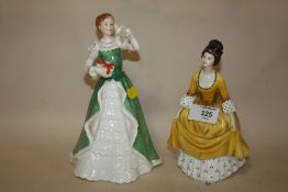 TWO ROYAL DOULTON LADY FIGURES, CORALE HN2307 AND MERRY CHRISTMAS HN3096