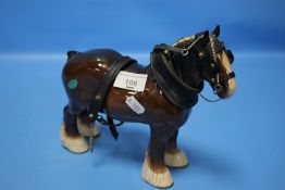 A BROWN BESWICK SHIRE HORSE