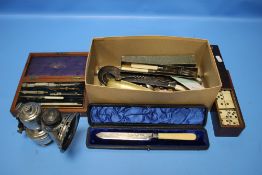 A QUANTITY OF CUTLERY AND COLLECTABLES