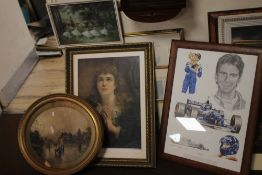 A QUANTITY OF PICTURES AND PRINTS