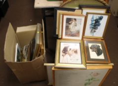 A QUANTITY OF PICTURES AND PRINTS
