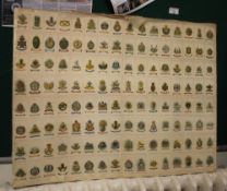 CIGARETTE CARDS - TERRITORIAL ARMY BADGES, a full set of 128 uncut cigarette silks mounted on card