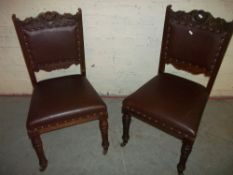 TWO EDWARDIAN DINING CHAIRS